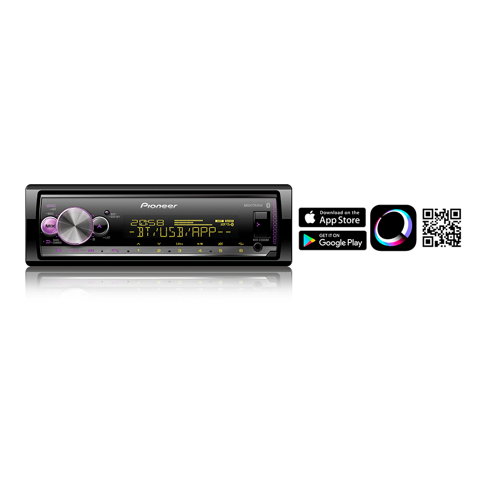 Media Receiver Pioneer MVH-X3000BR Com Bluetooth, USB, Spotify E Pioneer Smart Sync