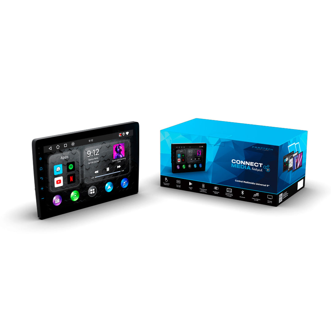 Central Multimídia 9" com Android Faaftech