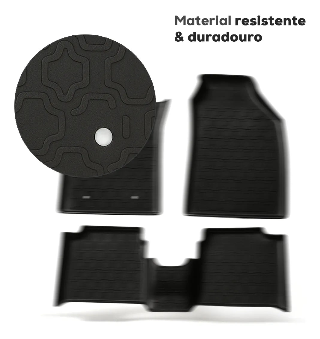 Jogo de Tapetes Bandeja Premium Grid – Fiat Pulse 2021 a 2026 – Borda Alta em TPE