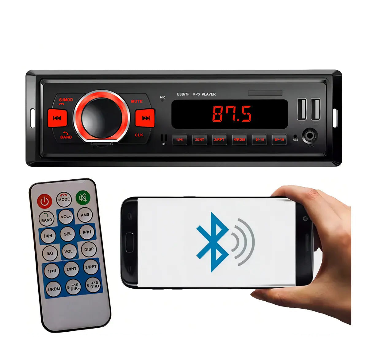 Rádio Automotivo Ultron Uppertech 8120 MP3 Bluetooth USB Preto