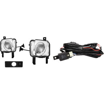 Kit Farol De Milha Auxiliar Shocklight Full LED Com Moldura Preta E Botão Original – Chevrolet Montana 2023 A 2025