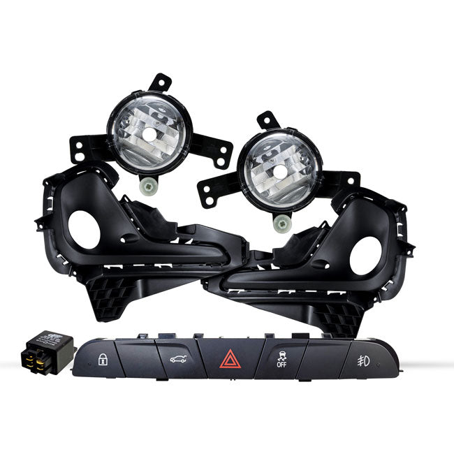 Kit Farol De Milha Auxiliar Shocklight Com Moldura E Botão Original – Chevrolet Onix 2020 A 2025