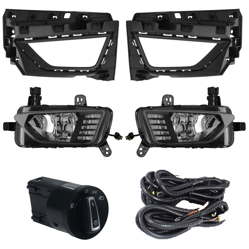 Kit Farol De Milha Auxiliar Shocklight Com DRL E Botão Original – Volkswagen Polo E Virtus 2017 A 2022