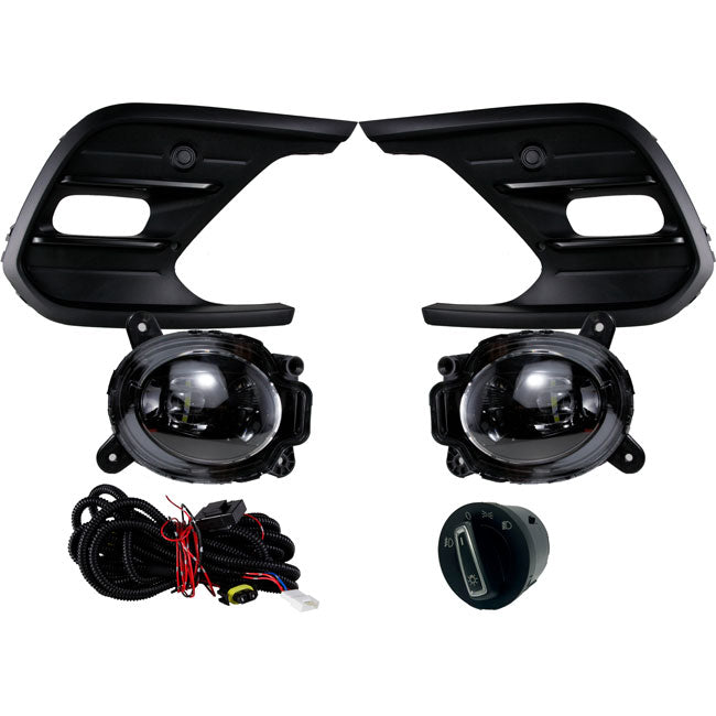 Kit Farol De Milha Auxiliar Shocklight Full LED Com Botão Original – Volkswagen Novo Polo 2023 A 2026 (MPI, TSI, Sense E Comfortline)