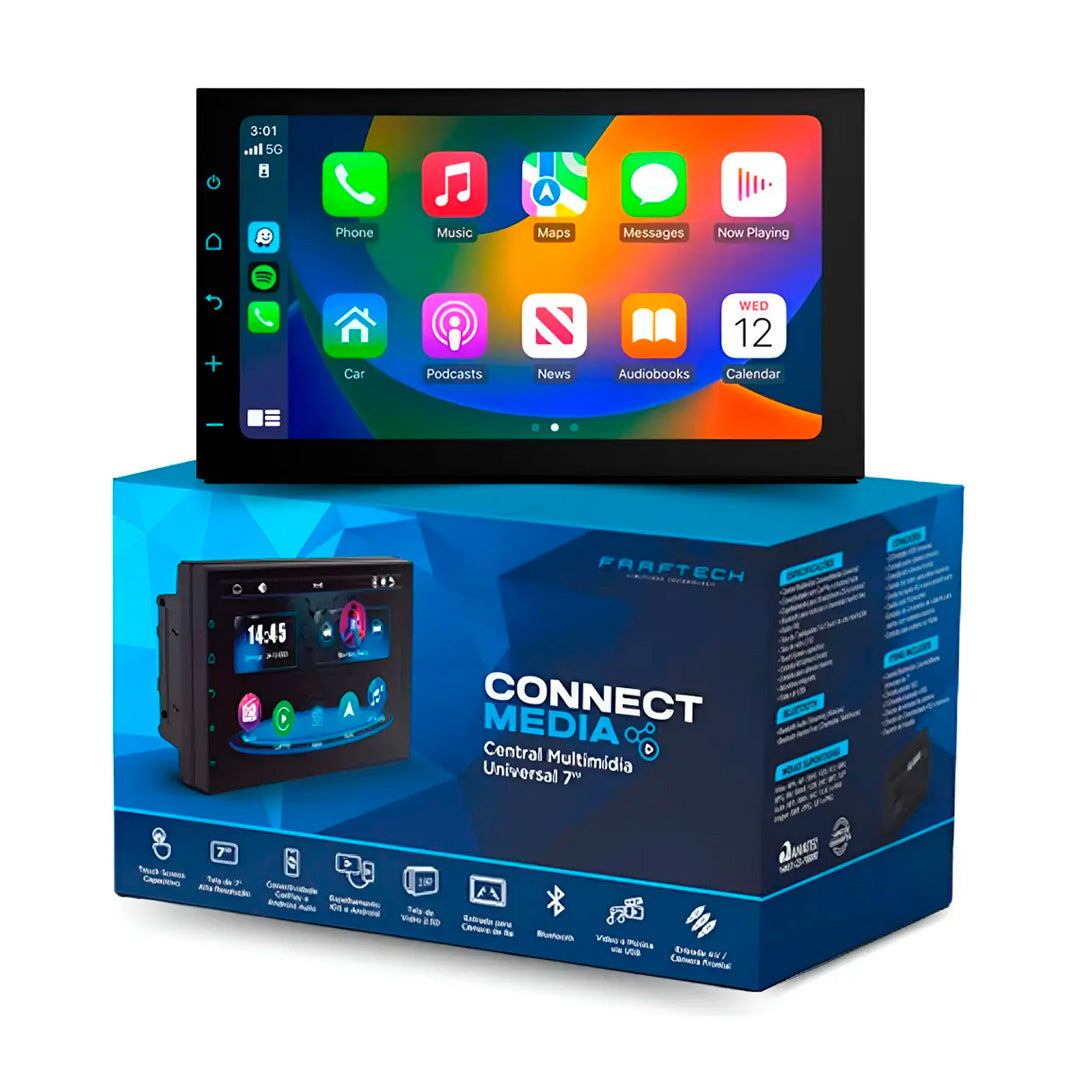 Central Multimídia 7" Carplay Faaftech