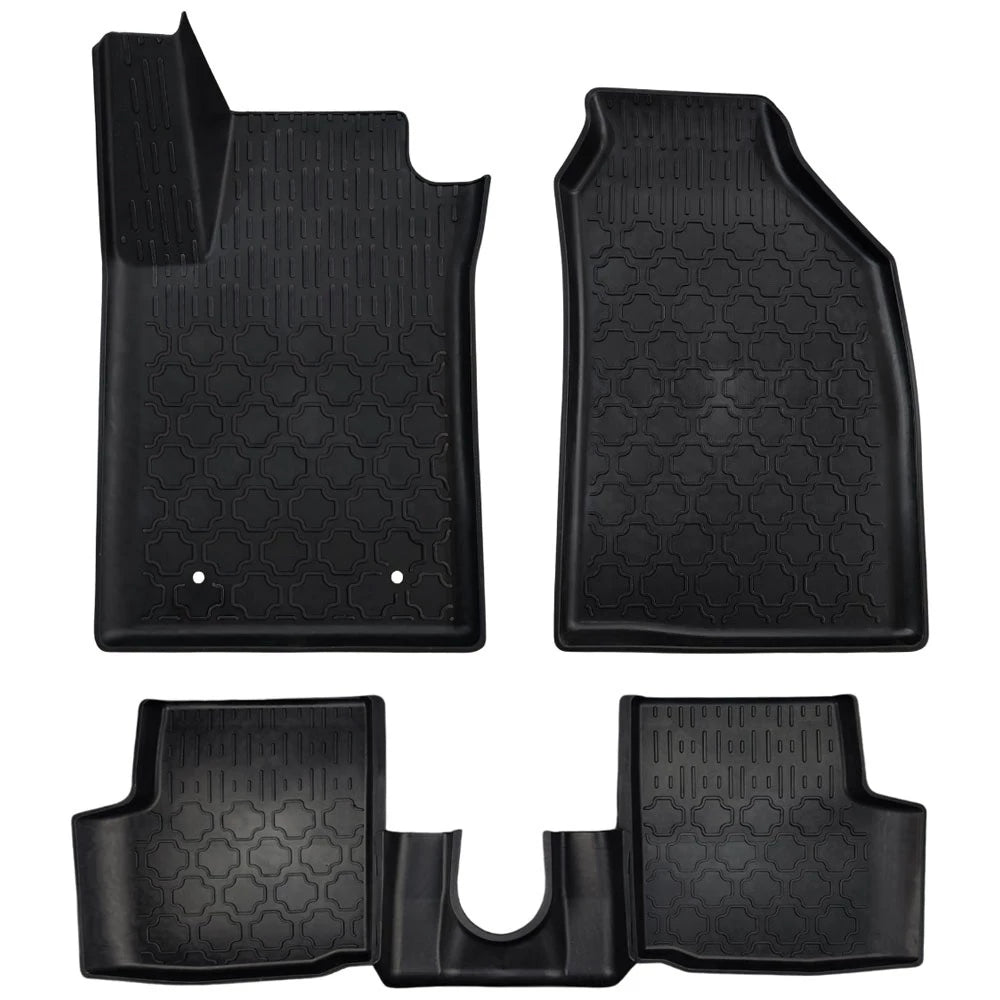 Jogo de Tapetes Bandeja Premium Grid – Fiat Nova Strada 2020 a 2026 – Borda Alta em TPE