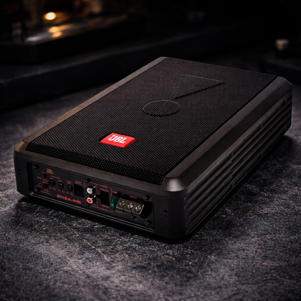 Subwoofer Ativo Amplificado JBL SW8A-MS Slim 8 Polegadas – 200W RMS